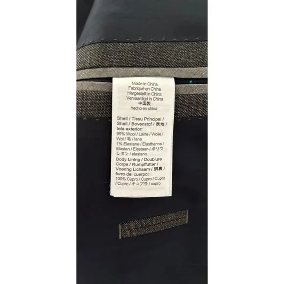 J.Crew Ludlow Blazer 3D Tollegno Wool Gray Lined Size 44R/Slim - Picture 11 of 11